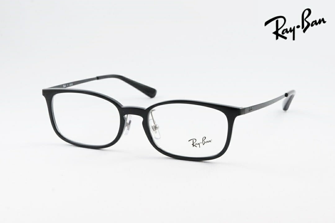 乐天商城 - 【国内 正規品】 Ray-Ban メガネ RX7182D 2000 53サイズ スクエア レイバン ブラック ブランド 度付き対応 ファッション 海外 RB7182D