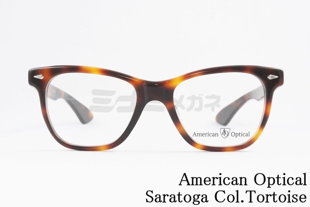 American Optical メガネ Saratoga COL.Tortoise ウェリントン アメリカンオプティカル サラトガ AO Made in USA 正規品