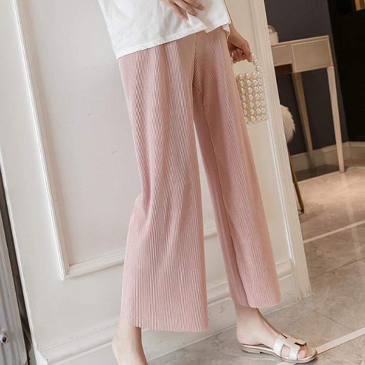 マタニティ パンツ スウェットパンツ リブ 春夏 マタニティ ワイドパンツ ルームウ...