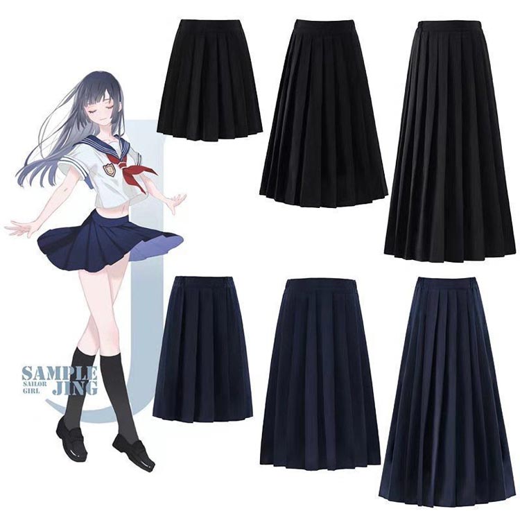 膝下 ロング丈 学生服 スカート 制服 スクールスカート 無地 スクール制服 プリーツスカート ミニ丈 ミニスカート 女子制服 ロングスカート 膝丈 膝上 制服 ひざ下 ハイウエスト ライン Aライン aライン