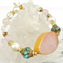 パワーストーン ブレスレット 天然石 ローズクォーツ パール 水晶 ブレス | AMORE アモーレ★ラブストーン Love Stone アクセサリー アクセ 誕生日 誕生石 プレゼント ゴム つけっぱなし バングル レディース 開運 金運 仕事 幸運 厄年 厄除け 女性 お守り 数珠 幸運(4)