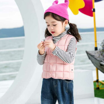 インナーベスト ダウンベスト 中綿ベスト 中綿入り キッズ服 子供服 無地 軽量 Vネック ベスト 暖かい 中わた トップス 羽織り 男の子 女の子 ユニセックス 子ども服 ベスト 軽い あったか 90cm 100cm 110cm 120cm 130cm送料無料