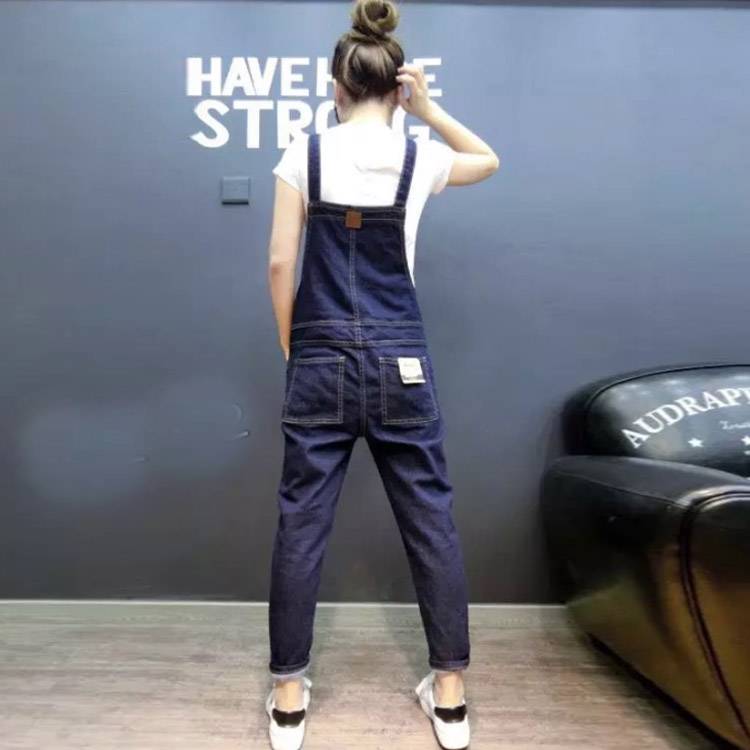 デニム サロペットパンツ レディース デニム ロングパンツ サロペット オールインワン オーバーオール デニムパンツ ジーンズ 9分丈 パンツ ジーパン送料無料