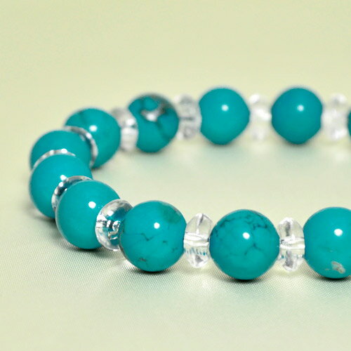 パワーストーンアリゾナ州産ターコイズ （トルコ石）AAAA8mm玉 水晶 平珠パワーストーン メンズ レディース ブレスレット ブレス パワーストーン 天然石