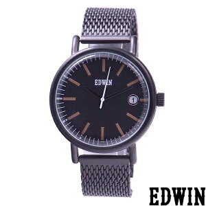 新品未使用　限定特価！エドウィン/EDWIN防水5気圧【メンズ腕時計】EW1G001M0084カレンダー付きクオーツ￥16,200→￥4,000に！