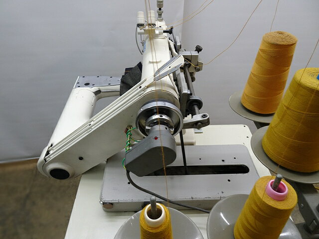 【中古】 JUKI　腕型2本針2重環縫いミシン　MS-1190M　　中厚物仕様 針幅：1/4 「6.4mm」　三相200V 400w2P 日本製 チェーンステッチ 宮本 先引きプーラー付き 新品定価￥798，000