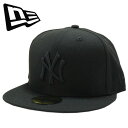 NEWERA ニューエラ 59FIFTY キャップ 帽子 New York Yankees ニューヨーク ヤンキース MLB メジャーリーグ BLACKOUT BASIC 5950 ロゴ メンズ 男性 おそろい ストリート