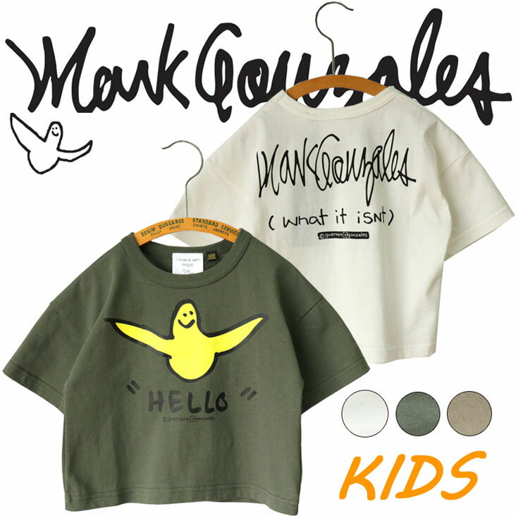 MarkGonzales What it isNt KIDS プリント半袖T HELLO キッズ マークゴンザレス アート スケーター Tシャツ 半袖 プリント プリントTシャツ エンジェルプリント ブランドロゴ こども 子供 キッズTシャツ かわいい おしゃれ