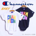 Champion チャンピオン BABY 半袖 ロンパース ロゴ マルチカラー カラフル 発泡プリント カジュアル トップス 男の子 女の子 男女兼用 ユニセッ...