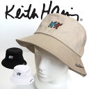 Keith Haring キースヘリング バケットハット アート シンプル ストリート カジュアル かっこいい ロゴ 刺繍 ワンポイント かわいい アウトドア ...