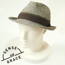 SENSE OF GRACE センスオブグレース 中折れハット BRAID HAT WASH 帽子 洗濯機洗い可 洗える 吸水速乾 UV90％カット メンズ レディース ユニセックス 男女兼用 おしゃれ