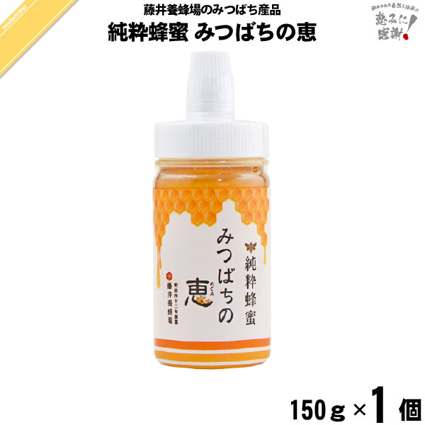 純粋蜂蜜 みつばちの恵 ポリ容器 （150g） 【クーポン配布中】 藤井養蜂場 藤井 フジイ ふじい【3980円以上で送料無料】