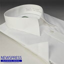 NEWSPRESS 形態安定・半袖レギュラーワイシャツ【ホワイト / 無地】