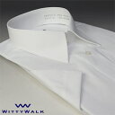 WITTY WALK 形態安定・半袖レギュラーワイシャツ【ホワイト / 無地】