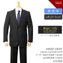 スーパー100生地使用Harvest Luxury 春夏物2ボタンスーツ【ブラック / シャドウストライプ柄】