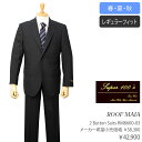 スーパー100生地使用ROOF MAIA 春夏物2ボタンスーツ【ブラック / ストライプ織柄】
