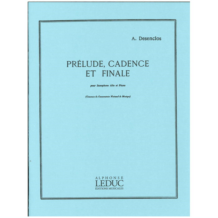 【サックス楽譜】前奏曲 カデンツァとフィナーレ/Prelude Cadence et Finale