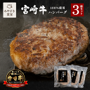 【母の日★ギフト対応可】宮崎牛 ハンバーグ 3個セット 生ハンバーグ 焼肉のさこま 牛100% 和牛 国産 手ごねハンバーグ A5ランク 自社牧場 内閣総理大臣...