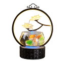 卓上 噴水 滝のオブジェ テーブルトップファウンテン インテリア噴水 crapelles Tabletop Waterfall Indoor Fountain Fish Tank, Home Office Landscape fengshui Decor Zen Relax Gift, Design Element Brown Metal Ring, Blooming Flowers Lotus , 【並行輸入品】