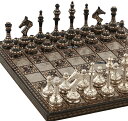 チェスセット Chess Game Board Set Collectible Handmade Luxury Heavy Metal Brass Chess Board Set for Professionals and Adult for Tournament (14 Inches) by INDUS LIVING 【並行輸入品】