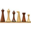 チェスセット Royal Chess Mall Herman Ohme Minimalist Chess Pieces Only Chess Set, Golden Rosewood and Boxwood Wooden Chess Set, 3.6-in King, Weighted Chess Pieces (1.9 lbs) 【並行輸入品】