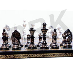 チェスセット Brass Chess Set For Adults Large Chess Sets and Board Chess Game Pieces Collectible Chess Board Hand Carved Game Boards 12"x12" 【並行輸入品】