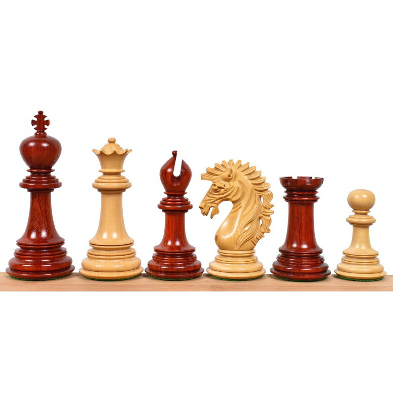 チェスセット Royal Chess Mall Mogul Staunton Chess Pieces Only Chess Set, Bud Rosewood and Boxwood Gloss Wooden Chess Set, 4.6-in King, Triple Weighted Chess Pieces (5.24 lbs) 【並行輸入品】