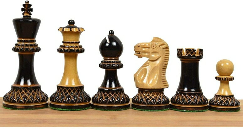 チェスセット Royal Chess Mall Parker Staunton Chess Pieces Only Chess Set, Boxwood Carved Wooden Chess Set, 3.9-in King, Gloss Chess Pieces (2.43 lbs) 【並行輸入品】