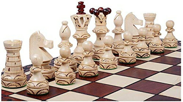 チェスセット Wooden Chess Pieces Embassy- Felted, Weighted, Nice Looking - Chessmen ONLY 【並行輸入品】