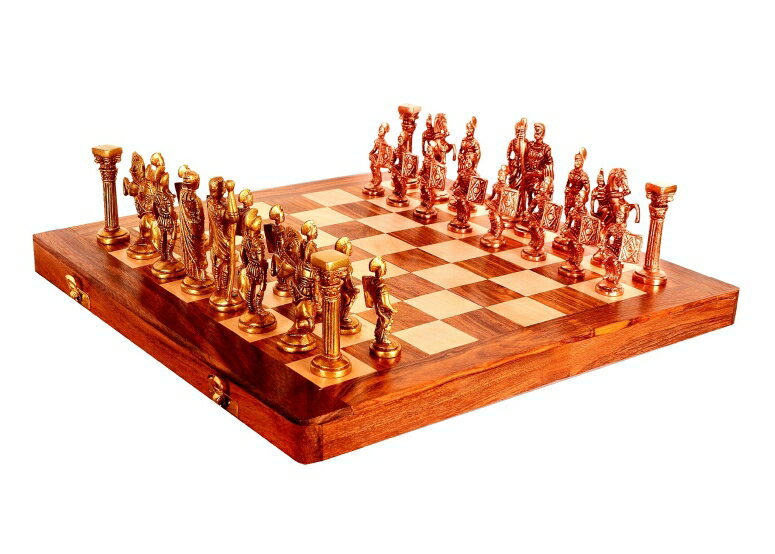 ※重さ:　約3.2 kg ※パッケージサイズ:　約36 x 12 x 6 cm ※輸入品です。 ※説明は英語表記になります。 ※海外からの配送の為、納期に遅延が発生する場合がございます。 ※Purpledip Collectible Chess Set 'Golden Era': Brass Pieces & Wooden Foldable Board (10404)