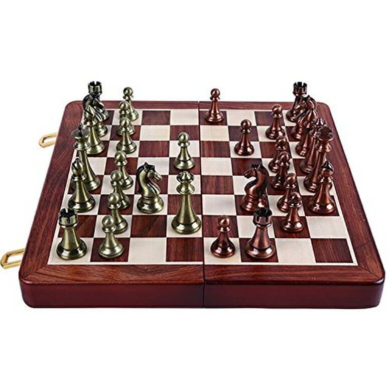 ※重さ:　約1.2 kg ※パッケージサイズ:　約34 x 17 x 4 cm ※輸入品です。 ※説明は英語表記になります。 ※海外からの配送の為、納期に遅延が発生する場合がございます。 ※Agirlgle International Chess Set with Folding Wooden Chess Board and Classic Handmade Standard Pieces Metal Chess Set for Kids Adult