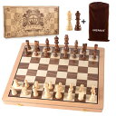 ※重さ:　約1.7 kg ※パッケージサイズ:　約38 x 38 x 5 cm ※輸入品です。 ※説明は英語表記になります。 ※海外からの配送の為、納期に遅延が発生する場合がございます。 ※AMEROUS Magnetic Wooden Chess Set, 15 Inches Handmade Wooden Folding Travel Chess Board Game Sets with Chessmen Storage Slots for Kids and Adults, 2 Bonus Extra Queens, Gift Box Packed