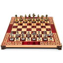 チェスセット Helcee Handmade Quijote Metal Chess with Elegant Wooden and Metal Board 【並行輸入品】