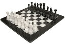 チェスセット Lavish Deals 16 Inches Handmade Decor Ideas Large Chess Set Classic Board Game - Black and White Adult Marble Board Game with Complete 32 Chess Figures Set 【並行輸入品】