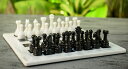 チェスセット RADICALn 15 Inches Handmade White and Black Weighted Full Chess Game Set with Storage Box - Staunton and Ambassador Style Marble Tournament Chess Sets for Adults 【並行輸入品】