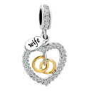 `[ uXbg oOp LovelyJewelry u[WG[ LovelyJewelry Heart Wife Lock and Key Key to My Heart Charm Beads for Bracelets / Heart Charms Wife Gifts ysAiz