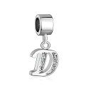 `[ uXbg oOp LovelyJewelry u[WG[ LovelyJewelry Pugster Silver Plated Letter Initial A-Z Dangle Alphabet Synthetic Crystal Bead Fits Charms Bracelet / Style: ysAiz