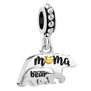 `[ uXbg oOp ShinyJewelry VCj[WG[ ShinyJewelry Mama Bear Mother Mom Baby Charm Bead for Bracelet ysAiz