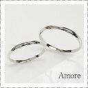 【amore-アモーレ-】マリッジリング　結婚指輪　Pt900　プラチナ900　地金　シンプル　2本セット　格安　激安　波