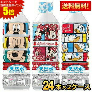 エントリーで全品ポイント5倍★【送料無料】ブルボン ディズニー天然水 500mlペットボトル 48本 (24本×2..