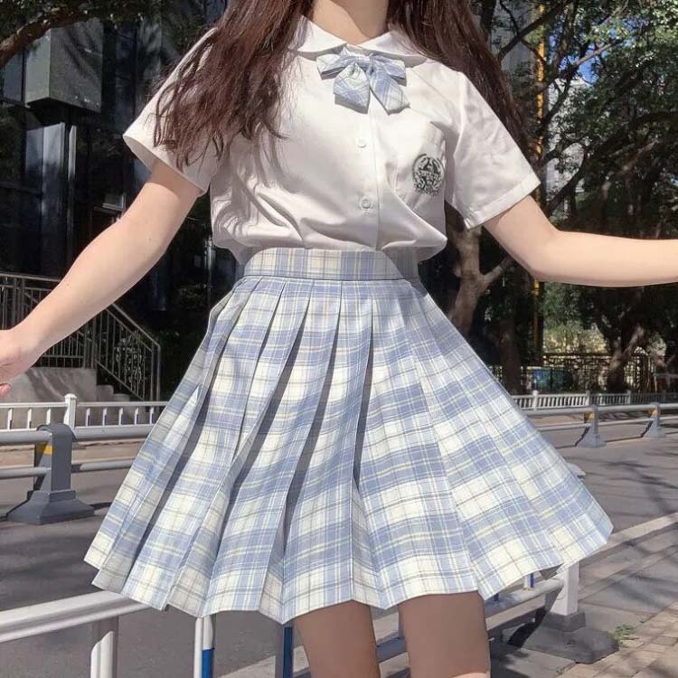 スカート スクールスカート プリーツスカート リボン 2点セット セーラー服 学生服 jk 制服 JK制服 チェック柄 チェック プリーツスカート スクール制服 学生制服 コスプレ コスチューム Aライン 可愛い