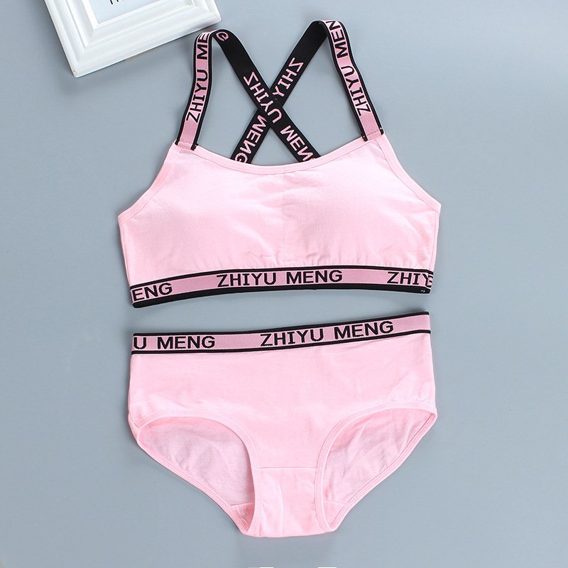 スタンダードショーツ スポーツブラ ジュニアブラ ブラジャー バッククロス パンツ インナーセット 上下セット 女児下着 キッズ 女の子 肌着