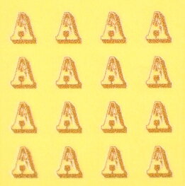 3Dネイルシール【アルファベット・イニシャル】3Dブロック体ゴールド( A )1シート16枚入　　名前 　ネイルシール　結婚式　ネイル　シール　ハンドメイド　ネイルアート　アート　ネイルパーツ　パーツ　素材　材料　サロン　ネイルサロン　卸 mmilly-10003308 mmilly サンプル画像2