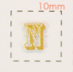 3Dネイルシール【アルファベット・イニシャル】3Dブロック体ゴールド( N )1シート16枚入　　名前 　ネイルシール　結婚式　ネイル　シール　ハンドメイド　ネイルアート　アート　ネイルパーツ　パーツ　素材　材料　サロン　ネイルサロン　卸