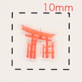 鳥居（1)【和風（お正月・成人式）ネイルシール】（赤）/1シート16枚入