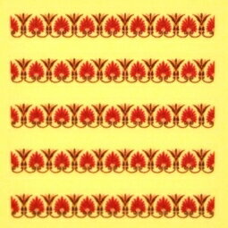 ネイルシール【ロココ（モロッコ）調】Collarボーダー（2） 1シート5枚入