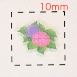 あじさい・紫陽花（1）【和風（お正月・成人式）ネイルシール】/1シート9枚入（ネイル　シール　ネイルシール　ハンドメイド　ネイルアート　アート　アートシール　ネイルパーツ　パーツ　素材　材料　サロン　ネイルサロン　卸　卸売り　押し花　和　セルフ）