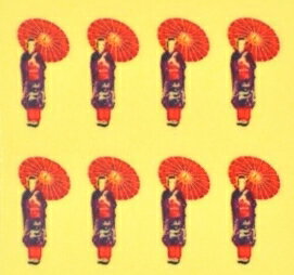 舞子(1)【和柄(お正月・成人式・着物)ネイルシール】/1シート8枚入