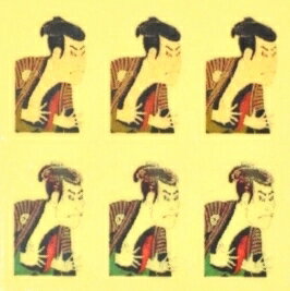浮世絵(写楽)【和柄(お正月・成人式・着物)ネイルシール】/1シート6枚入