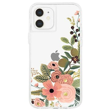 【Rifle Paper Co. by Case-Mate】 抗菌・3.0m 落下耐衝撃ハイブリッドケース ライフルペーパー Clear Garden Party Rose/w Micropel for iPhone 12 mini CM043712